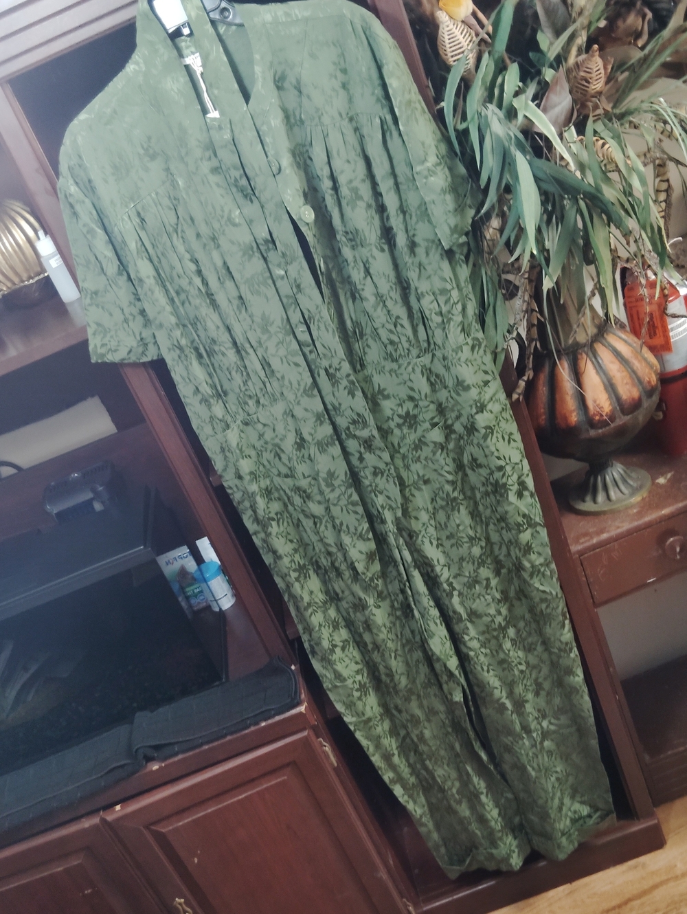 Tularosa Olive Green Floral Jumpsuit